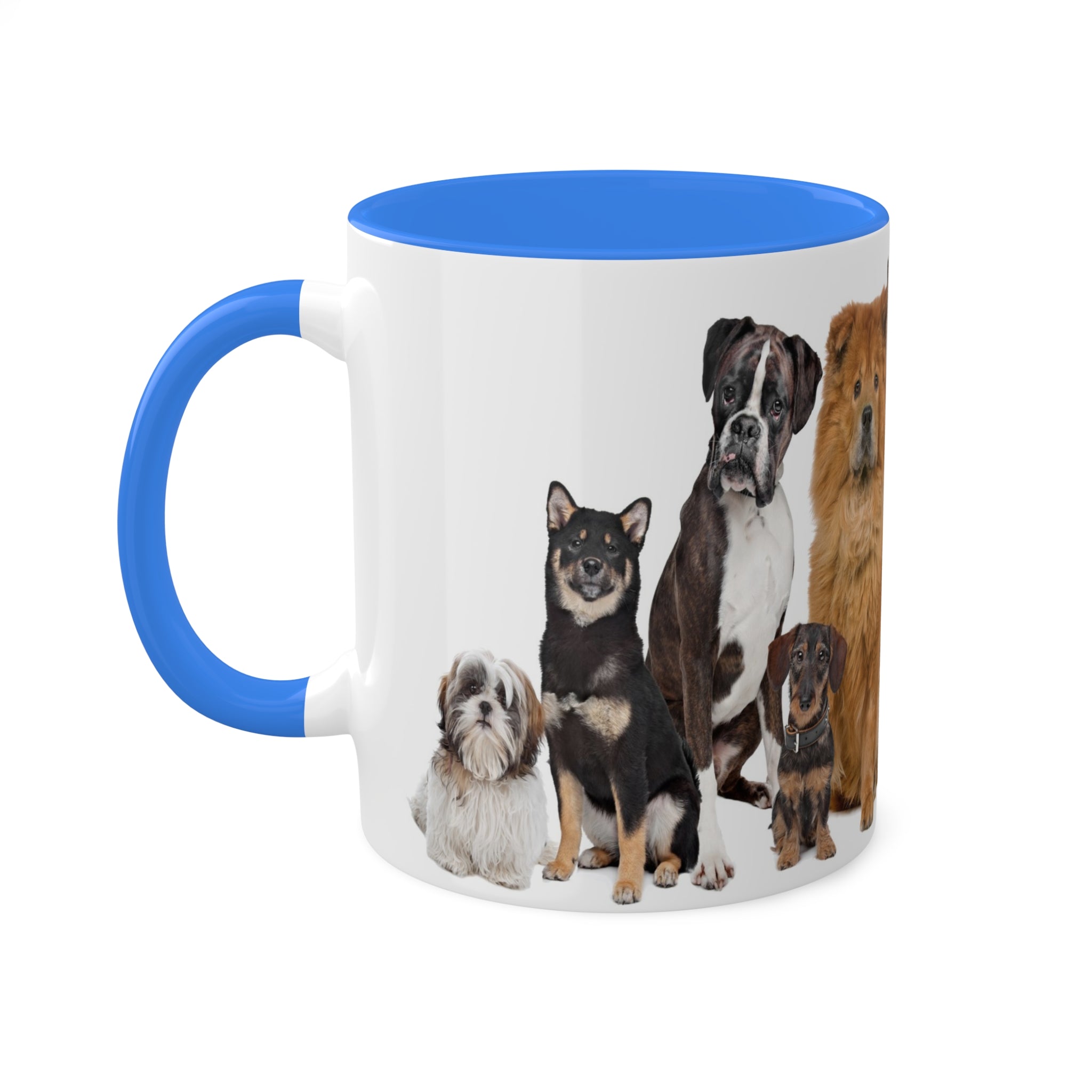 Mixed Breeds Of Dogs & Puppies Colorful Mugs, 11oz