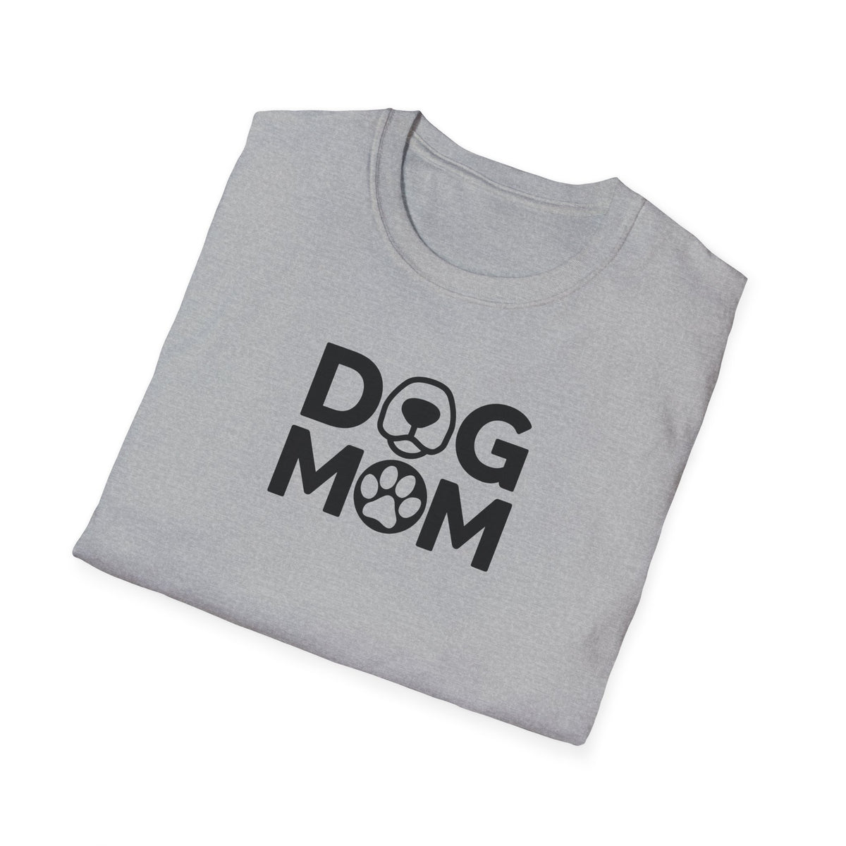 Dog Mom Nose Paw Print Softstyle T-Shirt - Mixed Colors -